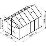 STEKLEN RASTLINJAK VITAVIA URAN 9900 ESG 3 MM ALUMINIJ 246X257X383 – dodatni pogled 1