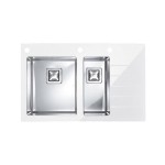 STEKLENO POMIVALNO KORITO ALVEUS CRYSTALIX 20, BELA 840X540 MM LEVI – dodatni pogled 1
