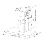 STENSKA KUHINJSKA NAPA FABER STILO COMFORT BK MATT A60 – dodatni pogled 1