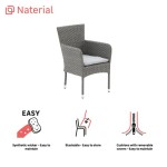 STOL IZ UMETNEGA RATANA NATERIAL DRIOS ALU TEMNO SIV – dodatni pogled 13