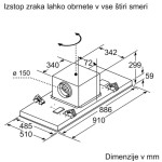 VGRADNA KUHINJSKA NAPA BOSCH DRC99PS20 STROPNA – dodatni pogled 3