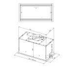 VGRADNA KUHINJSKA NAPA CIARKO DESIGN DUO 55 CM, ČRNA – crna