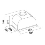 VGRADNA KUHINJSKA NAPA FALMEC GRUPPO IN.PLUS 50CM INOX – dodatni pogled 1