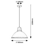 VISEČA SVETILKA RABALUX WILBOUR E24 60W D36 ČRNA – viseca crna