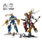 lahko svojo zbirko modelov LEGO&reg; NINJAGO&reg; razširijo z dinamičnim in zelo gibljivima titanskima robotskima oklepoma (71870).