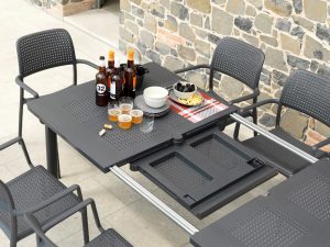 Vrtna garnitura LIBECCIO 160+ 8x Vrtni stol BORA-antracit – nardi