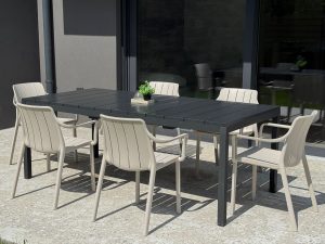 Vrtna garnitura RIO 210 + 8x stol Tiberina – nardi