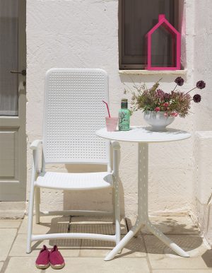 Vrtna garnitura SPRITZ+ 2X počivalnik DARSENA- bela – pocivalnik nardi