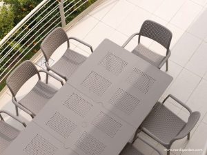 LIBECCIO 160-Brown – vrtna miza tortora nardi