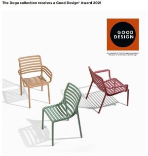 Vrtni stol DOGA BISTROT, agave – nardi
