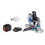 AKU. KROŽNA NAMIZNA ŽAGA BOSCH PROFESSIONAL GCM18V-305 GDC 2X18V 12AH BATERIJE