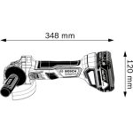 AKUMULATORSKI KOTNI BRUSILNIK 115 MM GWS 180-LI SOLO ORODJE – dodatni pogled 1