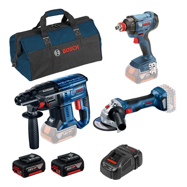 AKUMULATORSKI SET BOSCH PROFESSIONAL GBH 180-LI + GWS 180-LI + GDX 180-LI AKUMULATORSKI SET BOSCH PROFESSIONAL GBH 180-LI + GWS 180-LI + GDX 180-LI