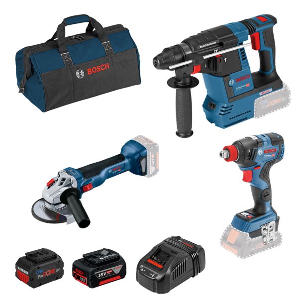 AKUMULATORSKI SET BOSCH PROFESSIONAL GBH 18V-26 +GDX 18V-200 C + GWS 18V-10 AKUMULATORSKI SET BOSCH PROFESSIONAL GBH 18V-26 +GDX 18V-200 C + GWS 18V-10
