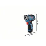 AKUMULATORSKI VRTALNIK BOSCH PROFESSIONAL GSR 12V-35 FC + KOMPLET Z NASTAVKI – dodatni pogled 1