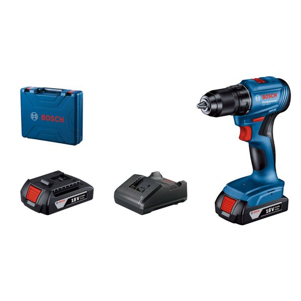 AKUMULATORSKI VRTALNIK BOSCH PROFESSIONAL GSR 185-LI 2X18V 2AH BATERIJA; KOVČEK AKUMULATORSKI VRTALNIK BOSCH PROFESSIONAL GSR 185-LI 2X18V 2AH BATERIJA; KOVČEK