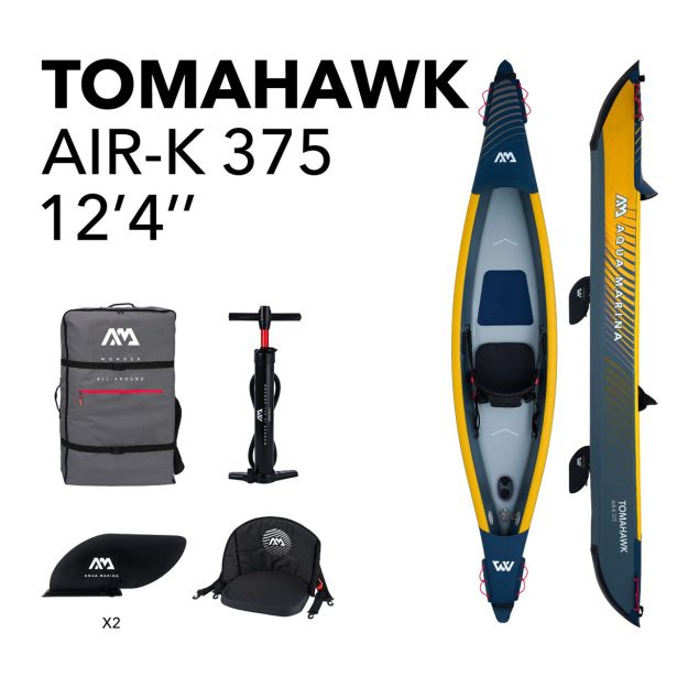 ČOLN AQUA MARINA KAJAK/KANU TOMAHAWK AIR-K 375 ZA 1 OSEBO ČOLN AQUA MARINA KAJAK/KANU TOMAHAWK AIR-K 375 ZA 1 OSEBO