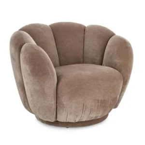 Fotelj TULIP beige je eleganten in udoben. Okvir je narejen iz vezanega lesa. Ogloga je narejena iz mehke in udobne pene. Ima elegantno obliko tulipana,