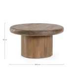 Klubska mizica LOPEZ D75 je narejena iz mangovega lesa. Material: Mangov les Dimenzije: širina: Ø75cm višina: 40 cm