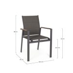 KOVINSKI STOL BIZZOTTO KUBIK CHARCOAL SJ61 – dodatni pogled 1