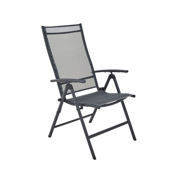 KOVINSKI STOL KIMA ALU TEKSTILEN 2/1 TEMNO SIV KOVINSKI STOL KIMA ALU TEKSTILEN 2/1 TEMNO SIV