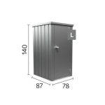KOVINSKI ZABOJ BIOHORT 140X87X78 CM OMARICA JULIA L METAL. TEMNO SIVA – dodatni pogled 4