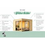 LESENA VRTNA HIŠKA KARIBU DICE 3 308X308X242 + DVOJNA DRSNA VRATA – hiska