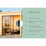 LESENA VRTNA HIŠKA KARIBU DICE 3 308X308X242 + DVOJNA DRSNA VRATA – hiska