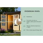 LESENA VRTNA HIŠKA KARIBU PLUTO 2 B ZEMELJSKO SIVA+ SIVI ALUMINIJ – hiska