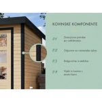 LESENA VRTNA HIŠKA KARIBU PLUTO 3 A BARVA LESA+ ANTRACIT KOVINA – hiska