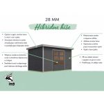 LESENA VRTNA HIŠKA KARIBU PLUTO 3 A BARVA LESA+ SIVI ALUMINIJ – hiska