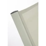 Vrtni ležalnik TAYLOR ima prašno barvan aluminijasti okvir, sedišče je iz tkanine. Ima nastavljiv hrbtni položaj v štirih položajih. Material: -