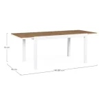 Miza ELIAS 140-200X90 bela – dodatni pogled 7