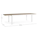Miza ELIAS 200-300X95 bela – dodatni pogled 8