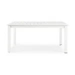 Vrtna miza KONNOR 160-240X100, v beli barvi. Je raztegljiva iz 160 cm na 240 cm. Okvir mize je iz aluminija, ki je prašno barvan. Barva: bela Material: