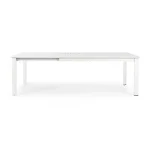 Vrtna miza KONNOR 160-240X100, v beli barvi. Je raztegljiva iz 160 cm na 240 cm. Okvir mize je iz aluminija, ki je prašno barvan. Barva: bela Material: