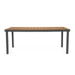 Miza NIAGARA 190X90, sodobno in trpežno mizo odlikuje prašno barvan aluminijast okvir s poliestrsko zaščito, ki zagotavlja odlično odpornost proti