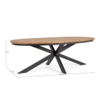Miza ZELMAR 218X115 antracit, sodobna zunanja miza z elegantnim aluminijastim okvirjem. Prašno barvan auliminij zagotavlja dolgo življenjsko dobo. Medtem, ko