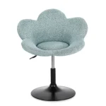 Nastavljiv fotelj FLEUR aquamarin, eleganten fotelj z moderno zasnovo in kakovostno izdelavo. Konstrukcija je izdelana iz kromiranega jekla, ki zagotavlja