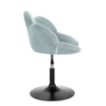 Nastavljiv fotelj FLEUR aquamarin, eleganten fotelj z moderno zasnovo in kakovostno izdelavo. Konstrukcija je izdelana iz kromiranega jekla, ki zagotavlja