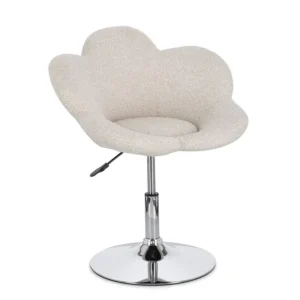Nastavljiv fotelj FLEUR bež, eleganten fotelj z moderno zasnovo in kakovostno izdelavo. Konstrukcija je izdelana iz kromiranega jekla, ki zagotavlja
