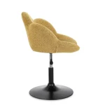 Nastavljiv fotelj FLEUR rumena, eleganten fotelj z moderno zasnovo in kakovostno izdelavo. Konstrukcija je izdelana iz kromiranega jekla, ki zagotavlja