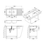 NERJAVNO POMIVALNO KORITO ALVEUS LINE MAXIM 100, SATIN 1165X505 MM FS – dodatni pogled 2