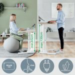 PISALNA DVIŽNA MIZA LEITZ COSY-WOW ERGO 80X60CM BELA ELEKTRIČNA – dvizna elektricna