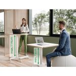 PISALNA MIZA LEITZ COSY-WOW ERGO 80X60CM DVIŽNA BELA NA KOLEŠČKIH – dvizna kolesckih