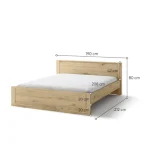 Lesena postelja EDEK 180 x 200 je kakovostna in moderna. Ima sodoben dizajn in je primerna za vzmetnico 160 x 200 - vzmetnica ni vključena v ceno. Letveni