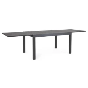 Raztegljiva miza CLIV 135/270X90 antracit, izdelana iz prašno barvanega aluminija s poliestrsko zaščito, zagotavlja odlično odpornost in dolgo življenjsko