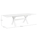 Raztegljiva miza KENYON 180-240X100 bela – dodatni pogled 7