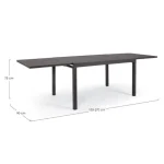 Raztegljiva miza PELAGIUS 135-270X90 antracit, izdelek je izdelan iz kakovostnega aluminija, prašno barvanega s poliestrskim premazom, ki zagotavlja sodoben