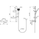 TUŠ SISTEM IDEAL STANDARD CT ALU+ RENO 600 2F/100 IF/1750 8L SI – tus 2f100 if1750